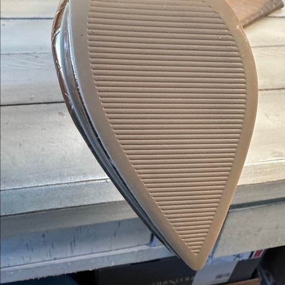 Gold Metallic Crocodile Embossed Platform Stiletto Heel Over The‎ Knee Boots - Picture 7 of 9